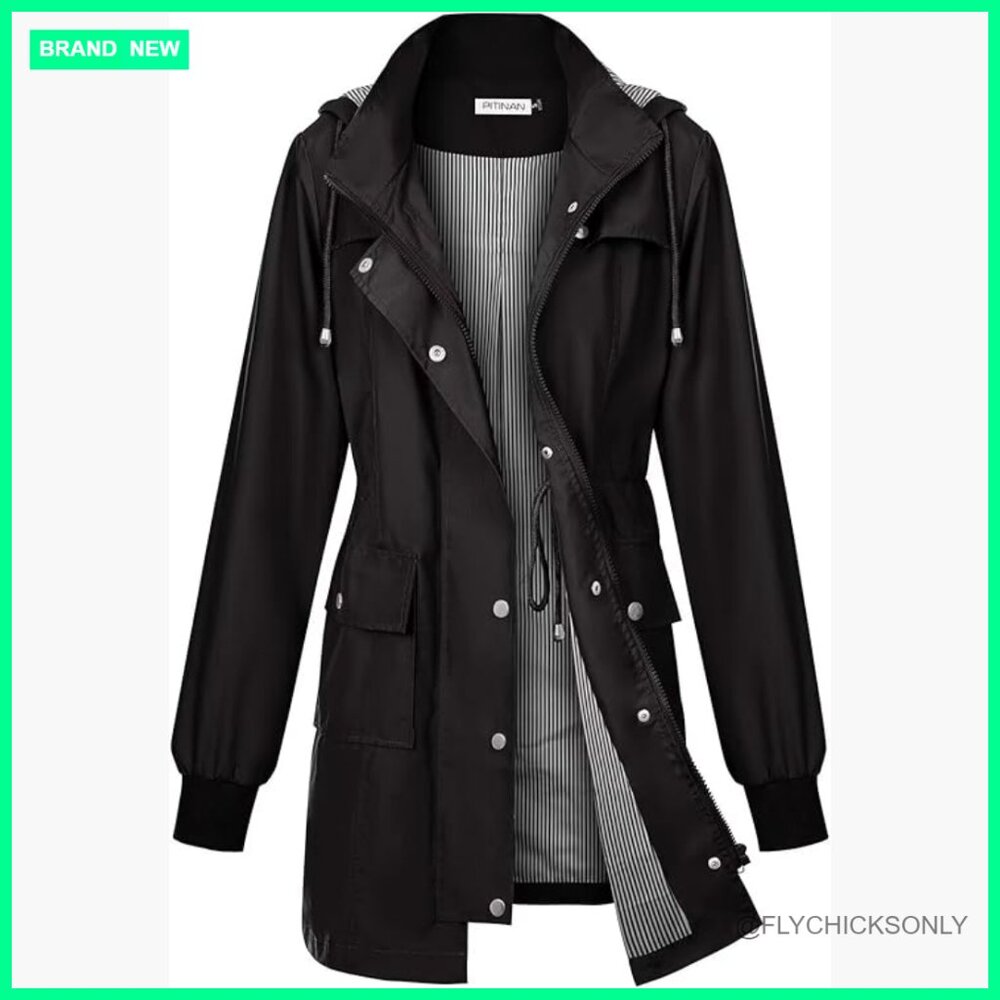 Waterproof Polyester Raincoat With Detachable Hoo… - image 1